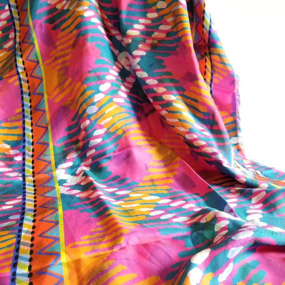 Franco Ferrari Silk Scarf Multicolor - Picture 5 of 8